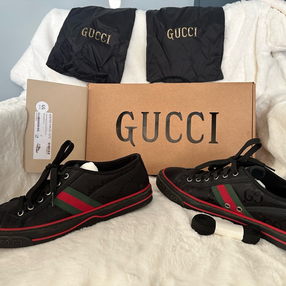 Econyl Nylon Web Monogram Off The Grid unisex 1977 Tennis Sneakers 7 men’s-Black